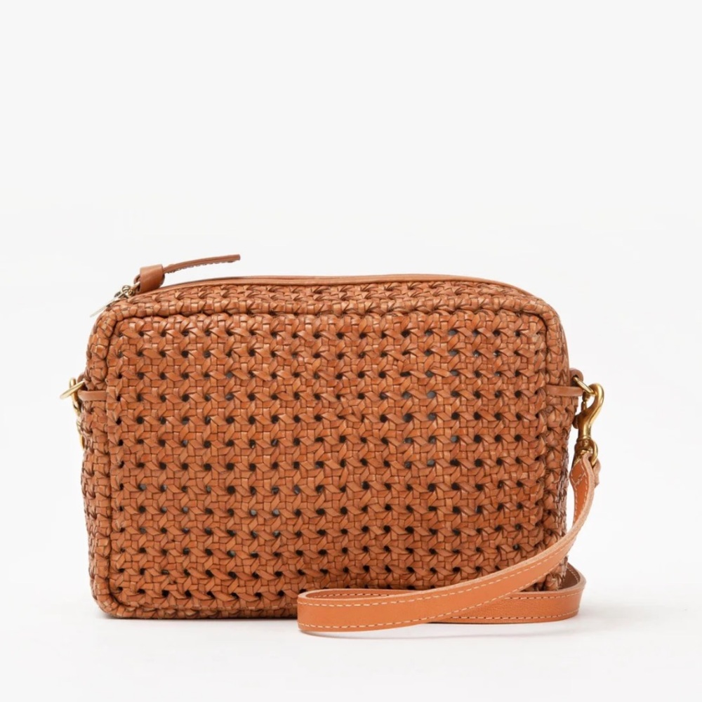 Clare V tan rattan midi sac NWT